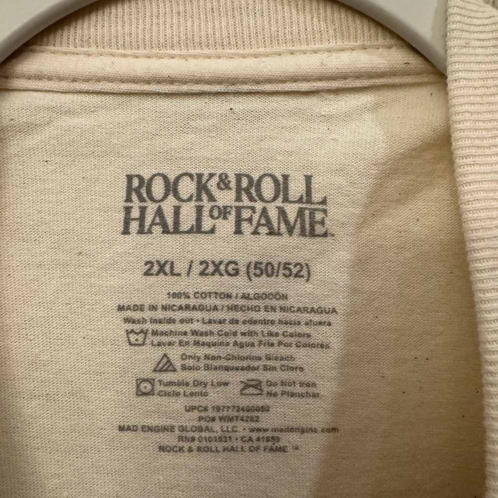 Rock and Roll Hall of Fame - World Tour - Cream Tshirt - Sz - 2XL - NWOT - Picture 4 of 6
